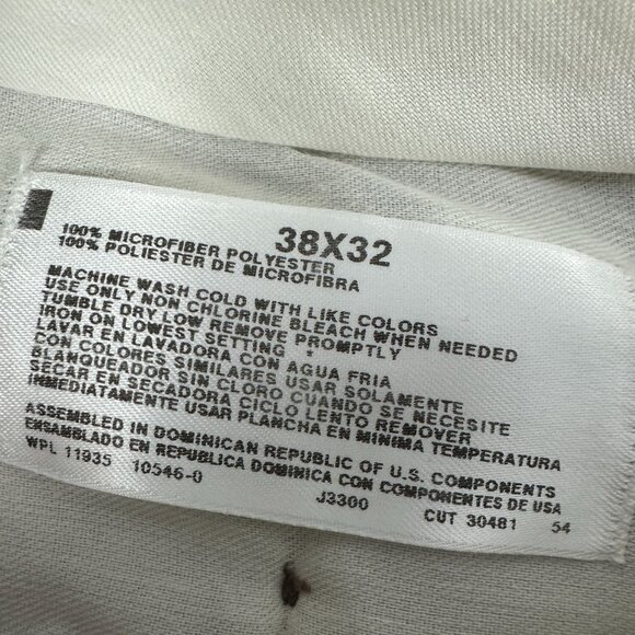 Stafford Mens Pleated Dress Pants Brown Size 38x32 Microfiber Classic Fit - Picture 4 of 4